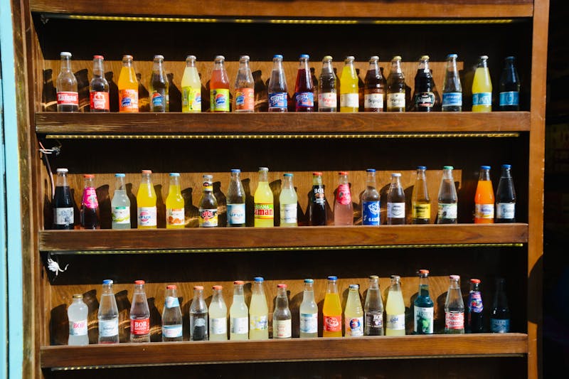 Craft soda selection beverage at Jet's pizza restaurant